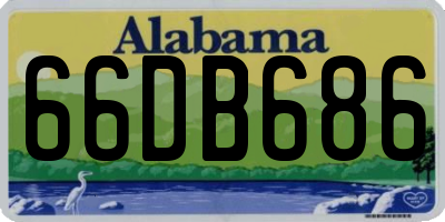 AL license plate 66DB686