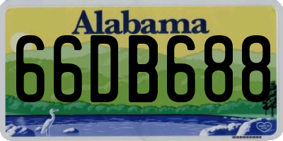AL license plate 66DB688