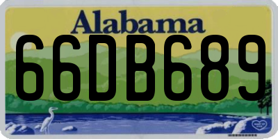 AL license plate 66DB689
