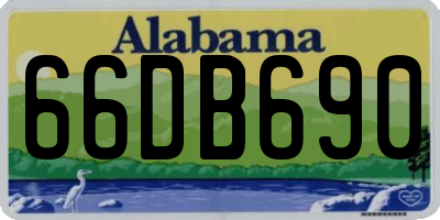 AL license plate 66DB690