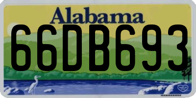 AL license plate 66DB693