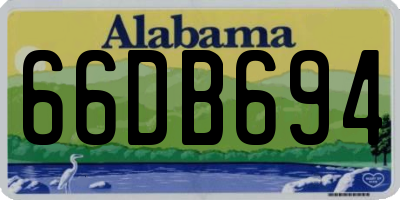 AL license plate 66DB694