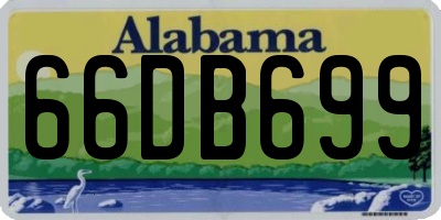 AL license plate 66DB699