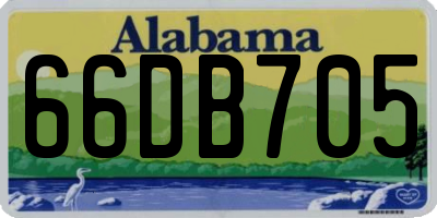 AL license plate 66DB705