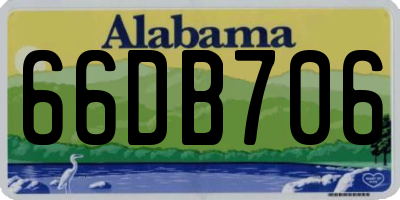 AL license plate 66DB706