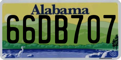 AL license plate 66DB707