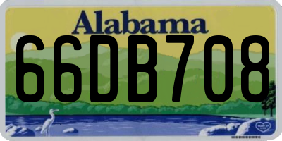 AL license plate 66DB708