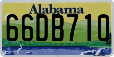 AL license plate 66DB710