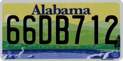 AL license plate 66DB712