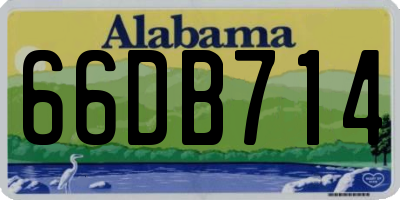 AL license plate 66DB714