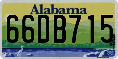 AL license plate 66DB715
