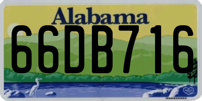 AL license plate 66DB716