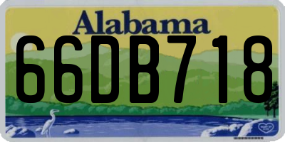 AL license plate 66DB718