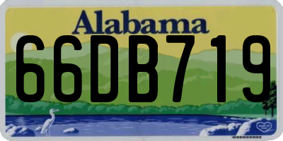 AL license plate 66DB719