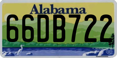 AL license plate 66DB722