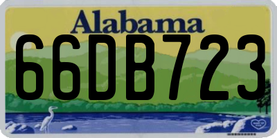 AL license plate 66DB723