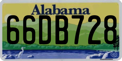 AL license plate 66DB728
