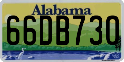 AL license plate 66DB730