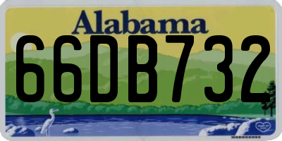 AL license plate 66DB732