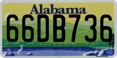 AL license plate 66DB736