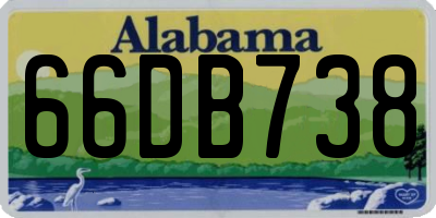 AL license plate 66DB738