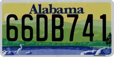 AL license plate 66DB741