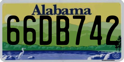 AL license plate 66DB742