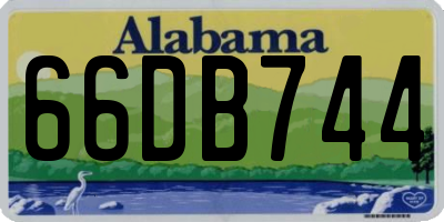 AL license plate 66DB744