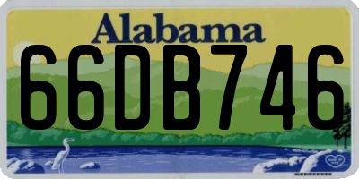 AL license plate 66DB746