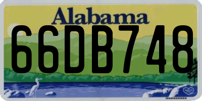 AL license plate 66DB748