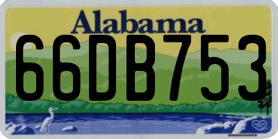 AL license plate 66DB753