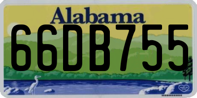 AL license plate 66DB755