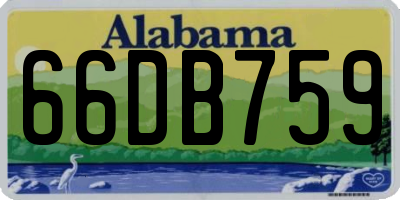 AL license plate 66DB759