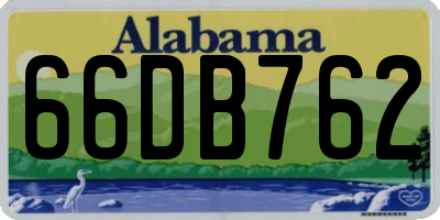 AL license plate 66DB762