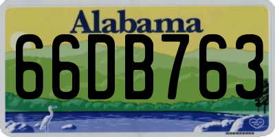 AL license plate 66DB763