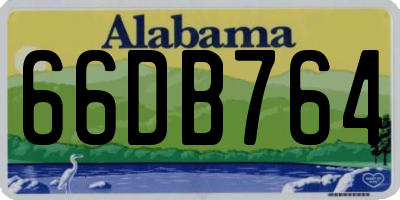 AL license plate 66DB764
