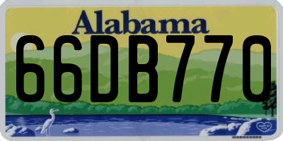 AL license plate 66DB770