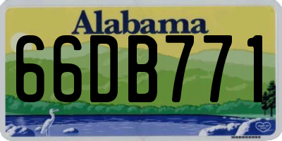 AL license plate 66DB771