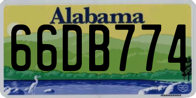AL license plate 66DB774