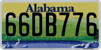AL license plate 66DB776