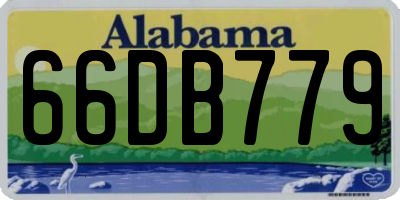 AL license plate 66DB779