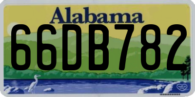 AL license plate 66DB782