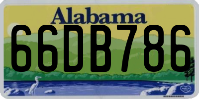 AL license plate 66DB786