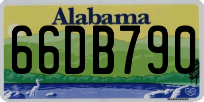 AL license plate 66DB790