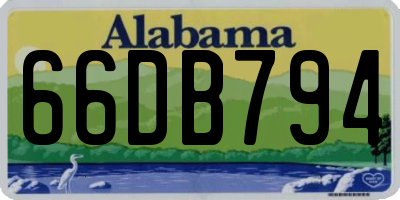 AL license plate 66DB794