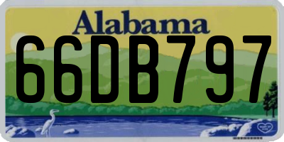 AL license plate 66DB797