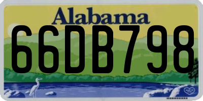 AL license plate 66DB798