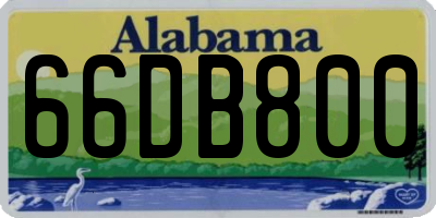 AL license plate 66DB800