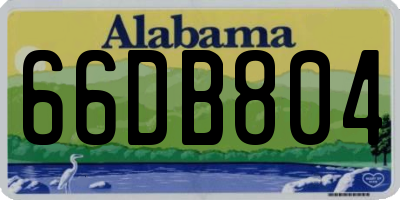 AL license plate 66DB804