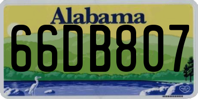 AL license plate 66DB807